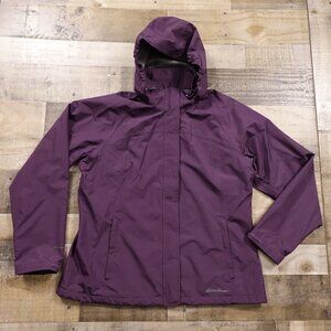 Eddie Bauer WeatherEdge Rain Jacket Women’s TXL Purple Waterproof Hooded